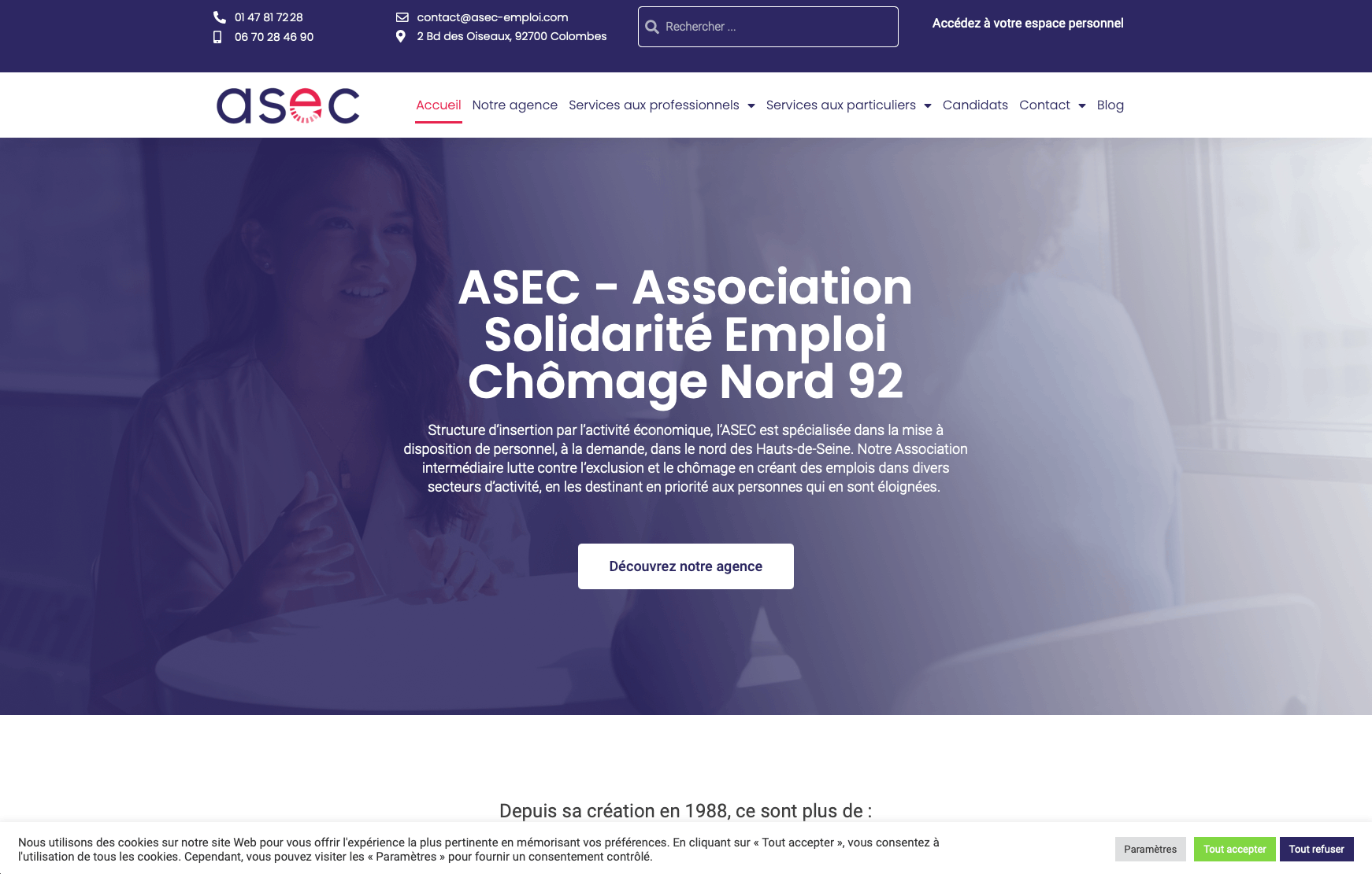 Site Web ASEC Emploi