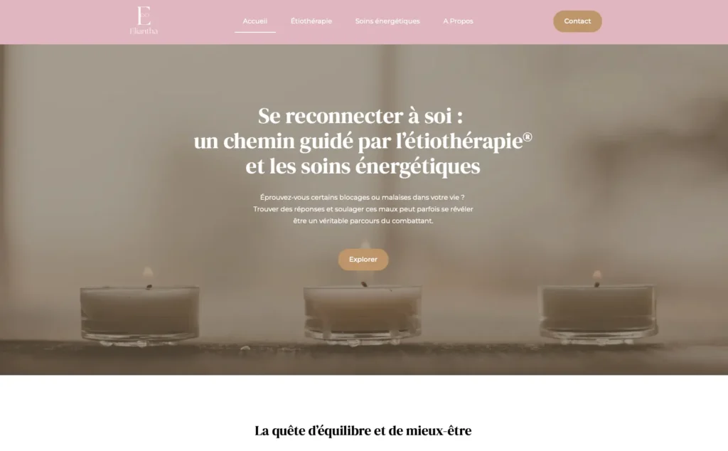 Site Web Eliantha - Création du site internet